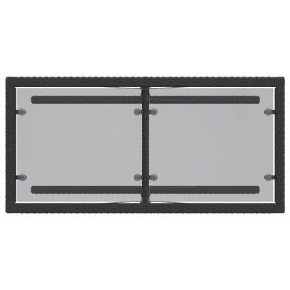 Set da Bistrò 3 pz con Cuscini Nero in Polyrattan