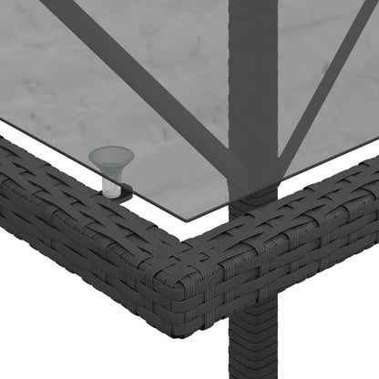 Set da Bistrò 3 pz con Cuscini Nero in Polyrattan - homemem39