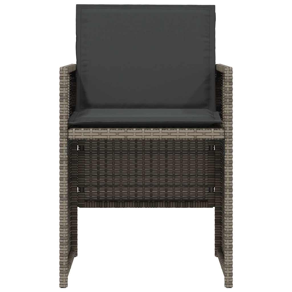 Set da Bistrò 3 pz con Cuscini Grigio in Polyrattan | homemem39