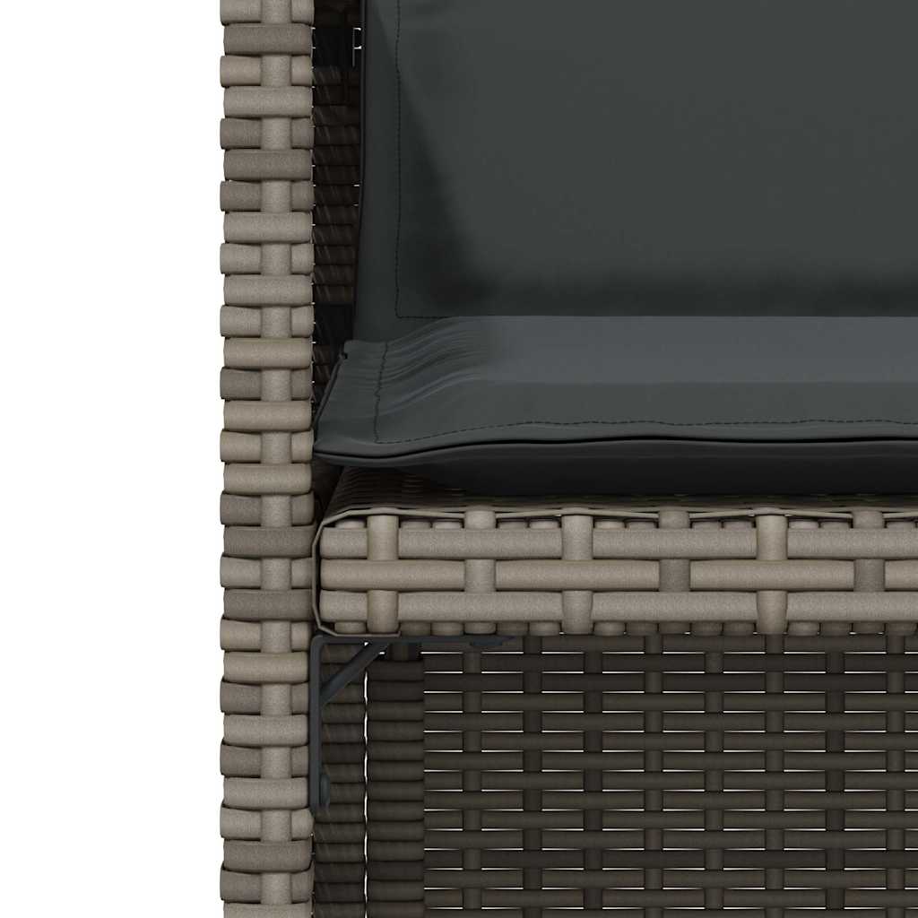 Set da Bistrò 3 pz con Cuscini Grigio in Polyrattan | homemem39