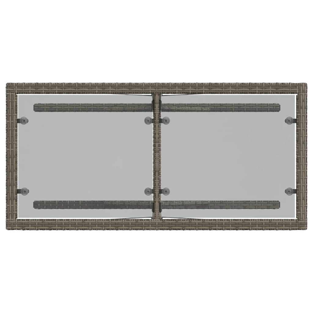 Set da Bistrò 3 pz con Cuscini Grigio in Polyrattan
