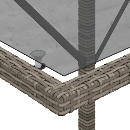 Set da Bistrò 3 pz con Cuscini Grigio in Polyrattan | homemem39