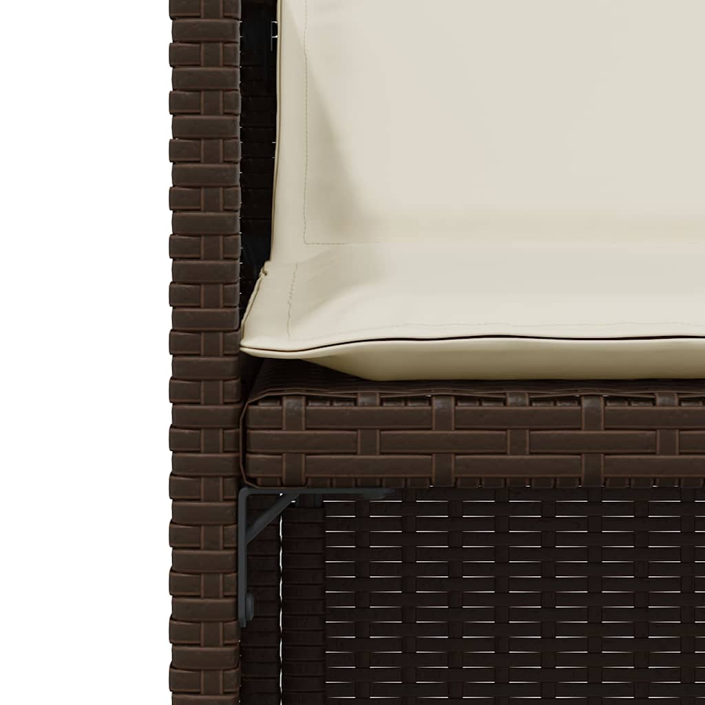 Set Bistrò 3 pz con Cuscini Marrone in Polyrattan | homemem39