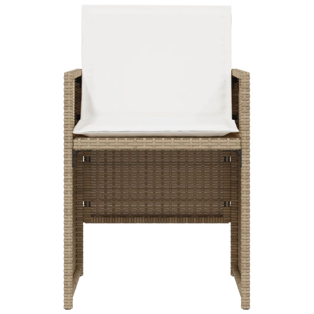 Set da Bistrò 3 pz con Cuscini Beige in Polyrattan | homemem39