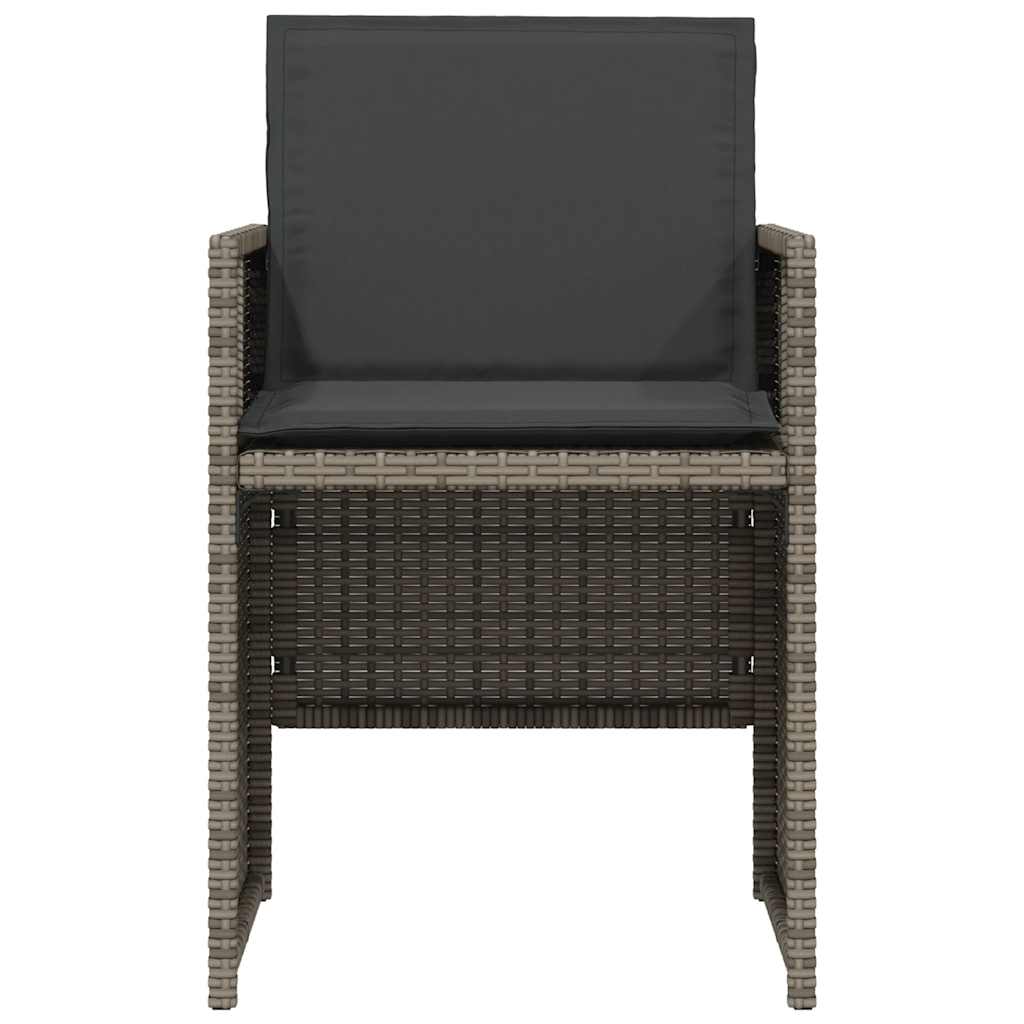 Set da Bistrò 3 pz con Cuscini Grigio in Polyrattan | homemem39