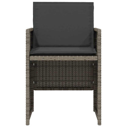 Set da Bistrò 3 pz con Cuscini Grigio in Polyrattan | homemem39