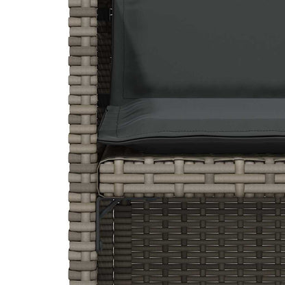 Set da Bistrò 3 pz con Cuscini Grigio in Polyrattan | homemem39