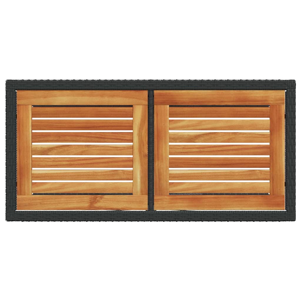 Set da Bistrò 3 pz con Cuscini Nero in Polyrattan | homemem39
