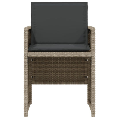 Set da Bistrò 3 pz con Cuscini Grigio Chiaro in Polyrattan | homemem39