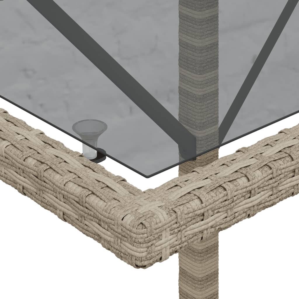 Set da Bistrò 3 pz con Cuscini Grigio Chiaro in Polyrattan