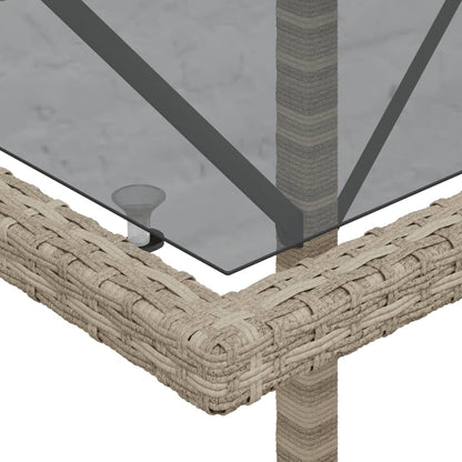 Set da Bistrò 3 pz con Cuscini Grigio Chiaro in Polyrattan