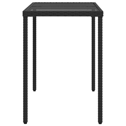 Set da Pranzo da Giardino 5 pz Nero con Cuscini in Polyrattan