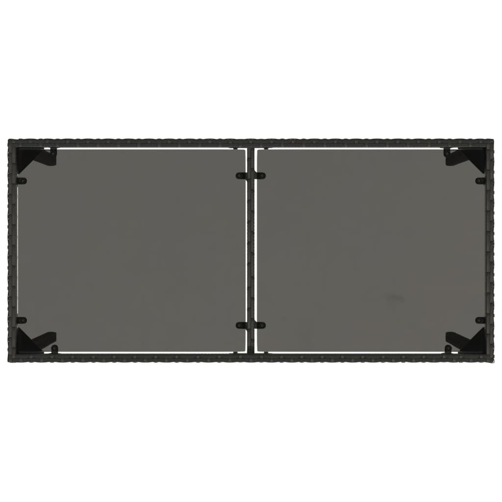 Set da Pranzo da Giardino 5 pz Nero con Cuscini in Polyrattan - homemem39