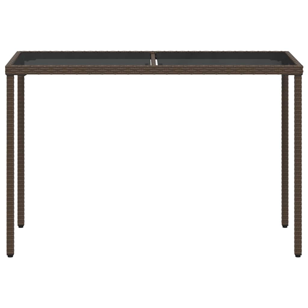 Set da Pranzo da Giardino 5pz con Cuscini in Polyrattan Marrone | homemem39