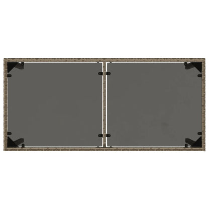 Set da Pranzo da Giardino 5 pz con Cuscini in Polyrattan Grigio