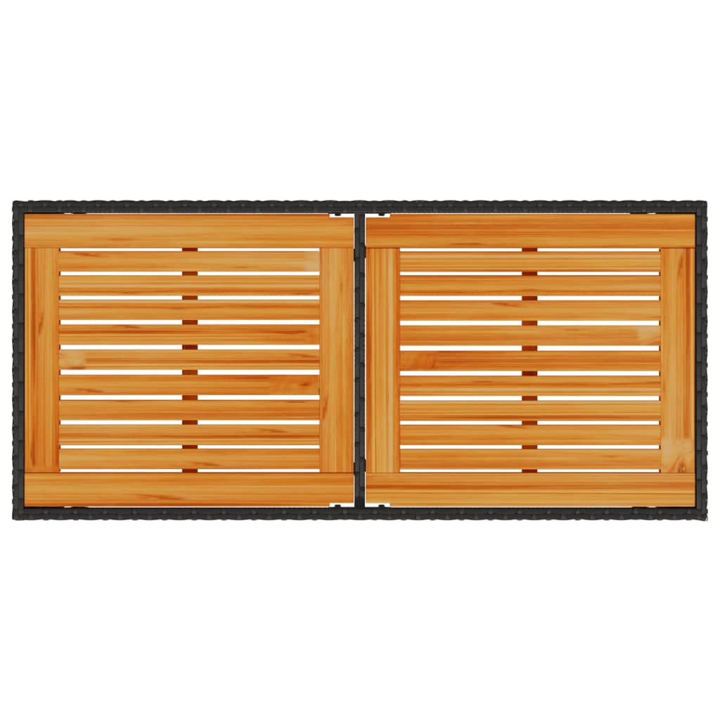 Set da Pranzo da Giardino 5 pz Nero con Cuscini in Polyrattan | homemem39