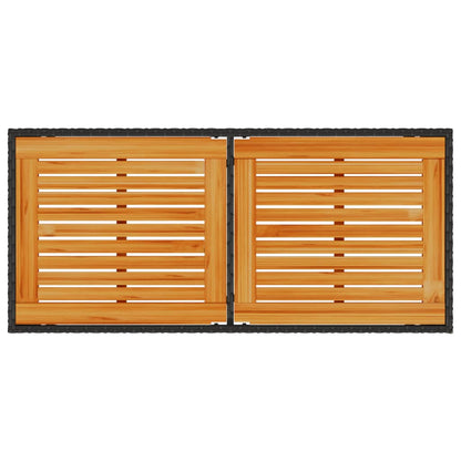 Set da Pranzo da Giardino 5 pz Nero con Cuscini in Polyrattan | homemem39