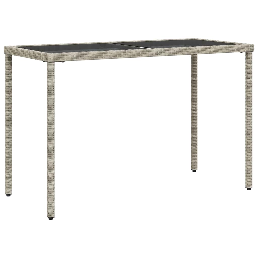 Set Pranzo da Giardino 5pz con Cuscini Grigio Chiaro Polyrattan | homemem39
