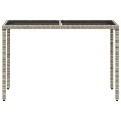 Set Pranzo da Giardino 5pz con Cuscini Grigio Chiaro Polyrattan | homemem39