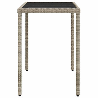 Set Pranzo da Giardino 5pz con Cuscini Grigio Chiaro Polyrattan | homemem39