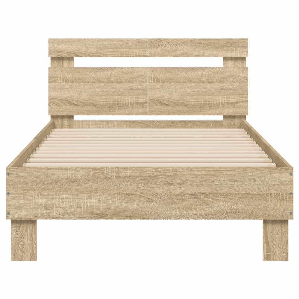 Giroletto senza Materasso con Testiera Rovere Sonoma 100x200 cm | homemem39