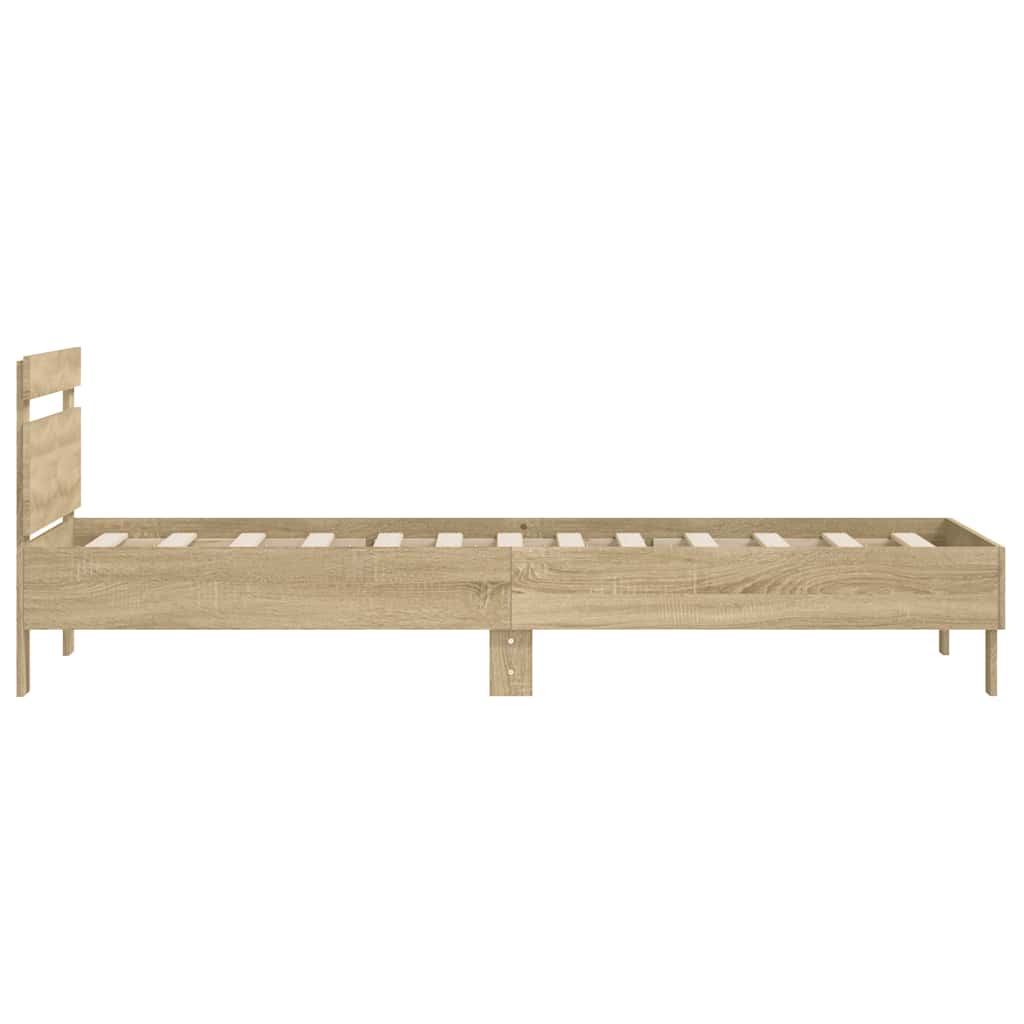 Giroletto senza Materasso con Testiera Rovere Sonoma 100x200 cm | homemem39