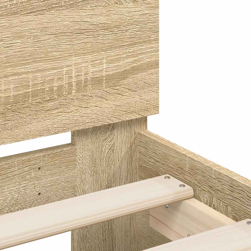 Giroletto senza Materasso con Testiera Rovere Sonoma 100x200 cm | homemem39
