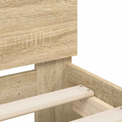 Giroletto senza Materasso con Testiera Rovere Sonoma 100x200 cm | homemem39