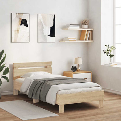 Giroletto senza Materasso con Testiera Rovere Sonoma 100x200 cm | homemem39
