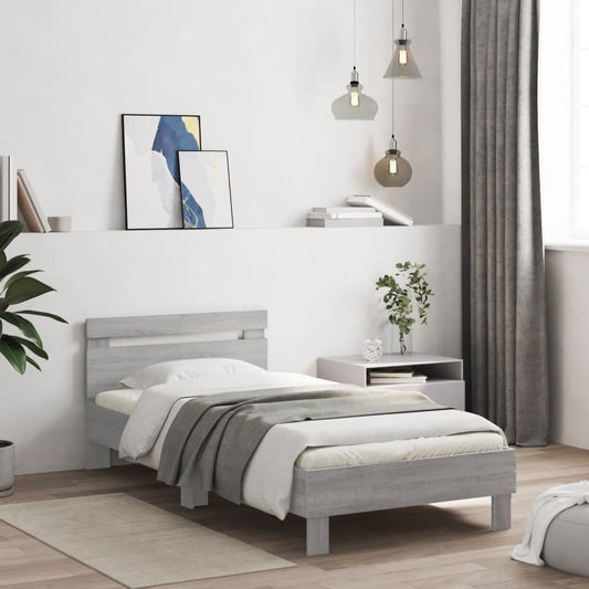 Giroletto Testiera Grigio Sonoma 100x200 cm Legno Multistrato | homemem39