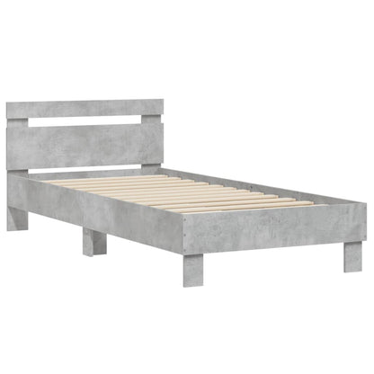 Giroletto Testiera Grigio Cemento 90x200 cm Legno Multistrato | homemem39