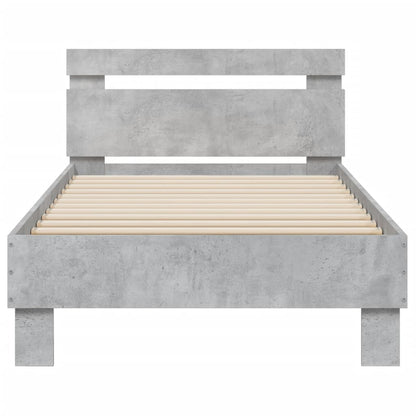 Giroletto Testiera Grigio Cemento 90x200 cm Legno Multistrato | homemem39