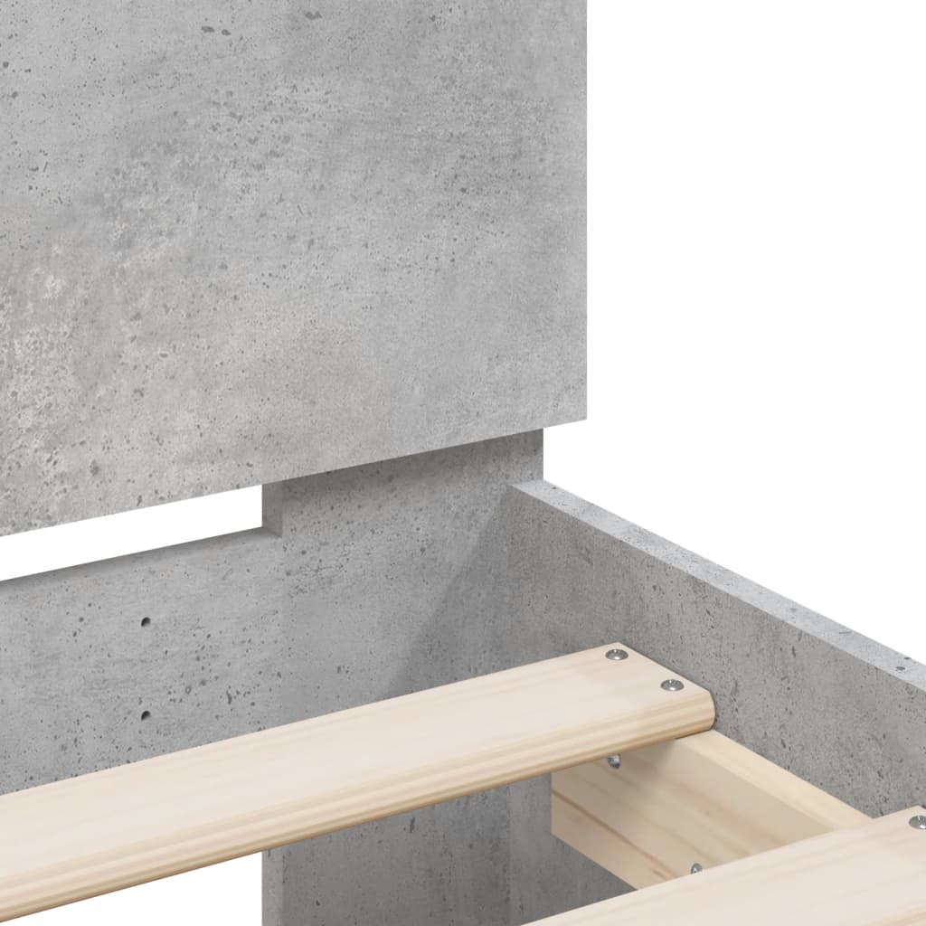 Giroletto Testiera Grigio Cemento 90x200 cm Legno Multistrato | homemem39