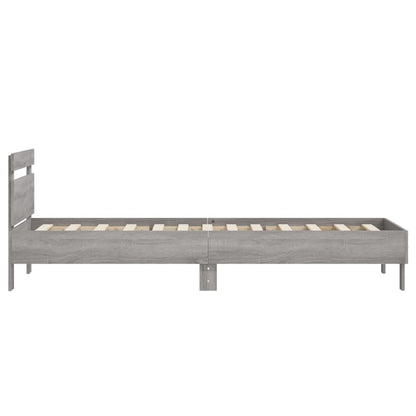 Giroletto con Testiera Grigio Sonoma 90x200cm Legno Multistrato | homemem39