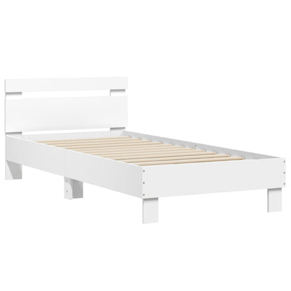 Giroletto con Testiera Bianco 90x190 cm in Legno Multistrato | homemem39