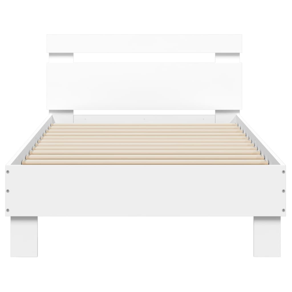 Giroletto con Testiera Bianco 90x190 cm in Legno Multistrato | homemem39