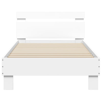 Giroletto con Testiera Bianco 90x190 cm in Legno Multistrato | homemem39