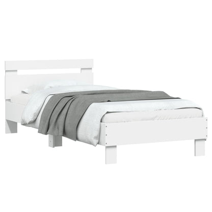 Giroletto con Testiera Bianco 75x190 cm in Legno Multistrato | homemem39