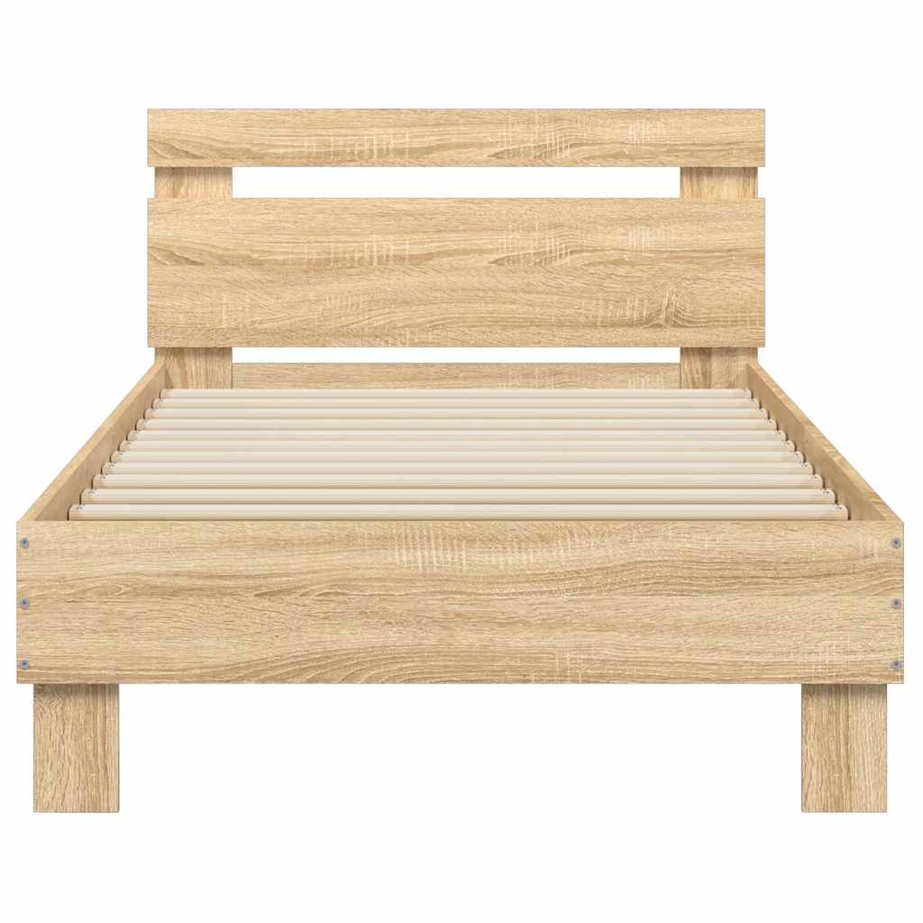 Giroletto senza Materasso con Testiera Rovere Sonoma 75x190 cm | homemem39
