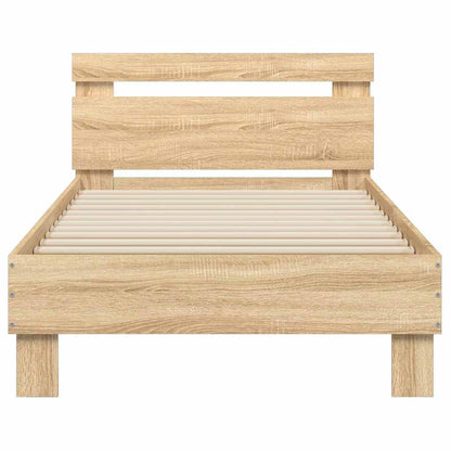 Giroletto senza Materasso con Testiera Rovere Sonoma 75x190 cm | homemem39