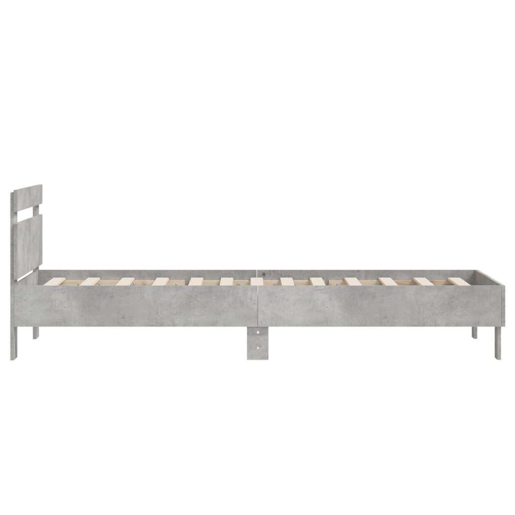 Giroletto Testiera Grigio Cemento 75x190 cm Legno Multistrato | homemem39