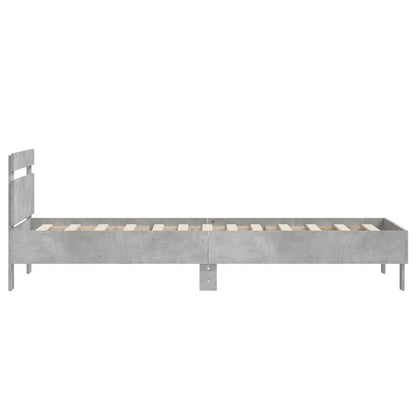 Giroletto Testiera Grigio Cemento 75x190 cm Legno Multistrato | homemem39