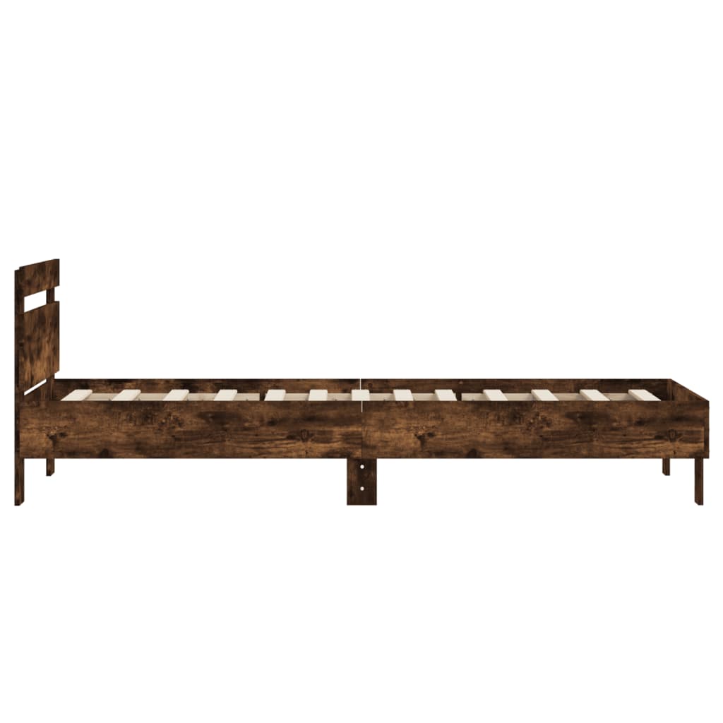 Giroletto con Testiera Rovere Fumo 75x190 cm Legno Multistrato | homemem39