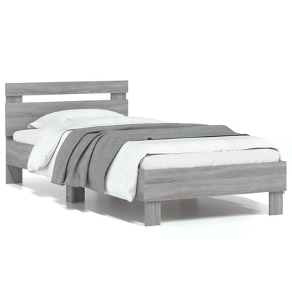 Giroletto con Testiera Grigio Sonoma 75x190cm Legno Multistrato | homemem39