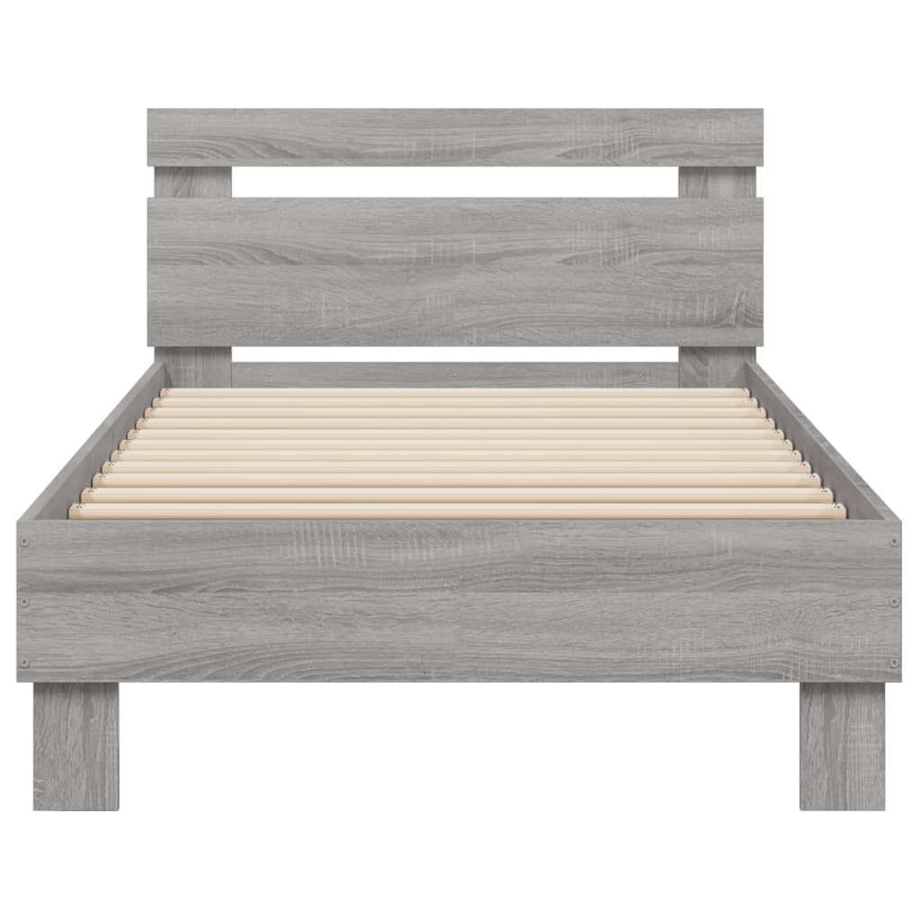 Giroletto con Testiera Grigio Sonoma 75x190cm Legno Multistrato | homemem39