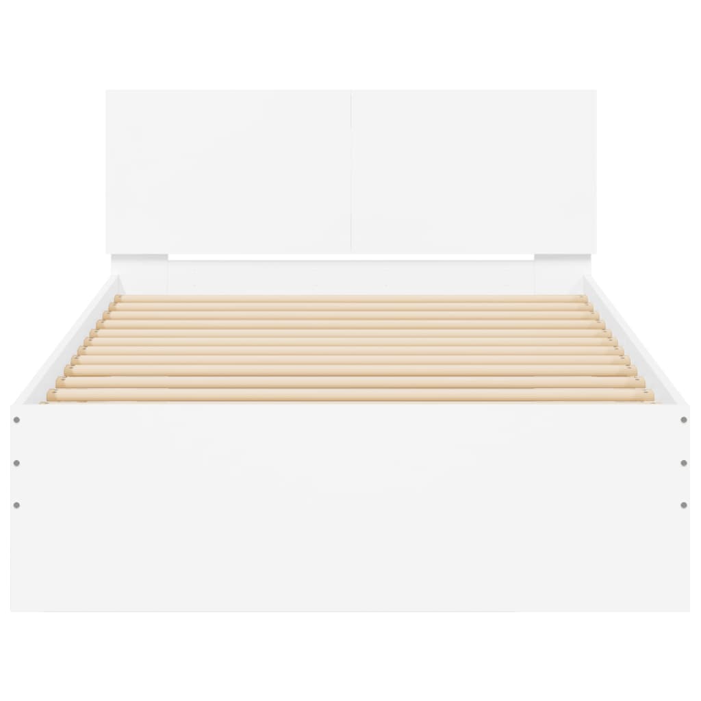 Giroletto con Testiera Bianco 100x200 cm in Legno Multistrato | homemem39