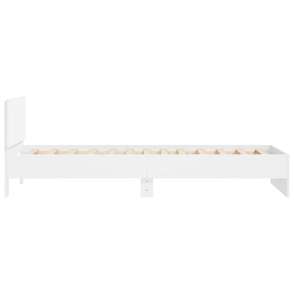 Giroletto con Testiera Bianco 100x200 cm in Legno Multistrato | homemem39