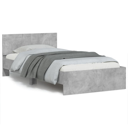 Giroletto Testiera Grigio Cemento 100x200 cm Legno Multistrato | homemem39
