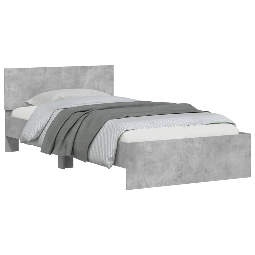 Giroletto Testiera Grigio Cemento 100x200 cm Legno Multistrato | homemem39
