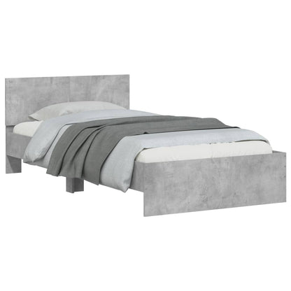 Giroletto Testiera Grigio Cemento 100x200 cm Legno Multistrato | homemem39